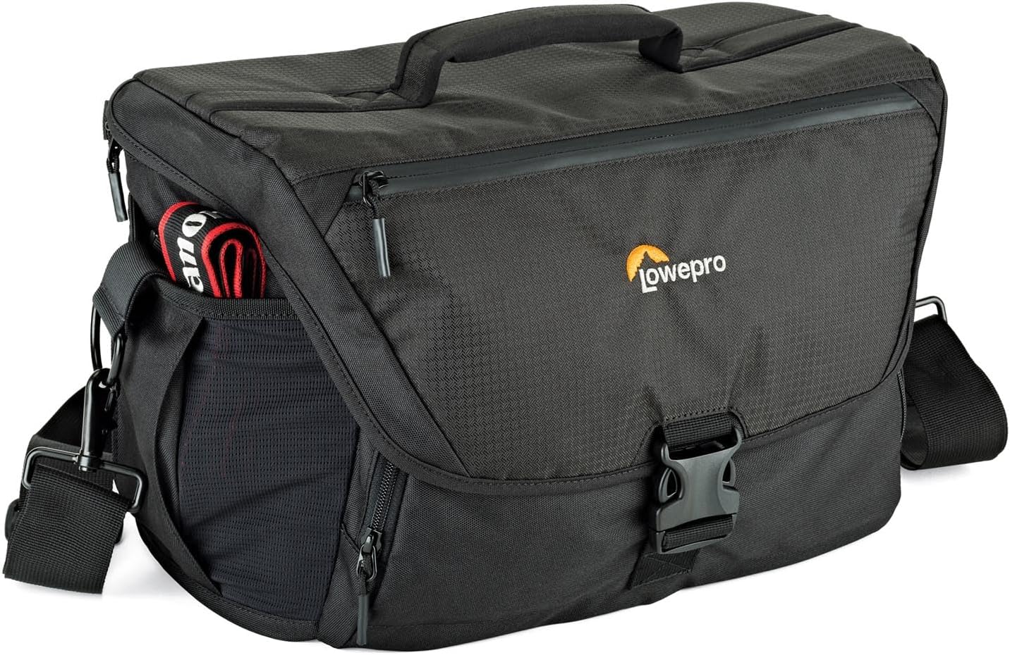 Lowepro LP37142, Nova 200 AW II Messenger Case, Camera Bag, Customizable, Portable, Fits 1-2 Pro DSLR with attached 24-105mm, Compact Drone, 3-5 Additional Lenses, Flash, Black - Image 2